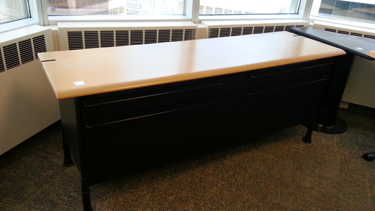 Herman Miller Black 8 Drawer Credenza with Sugar Maple Top Allsold.ca